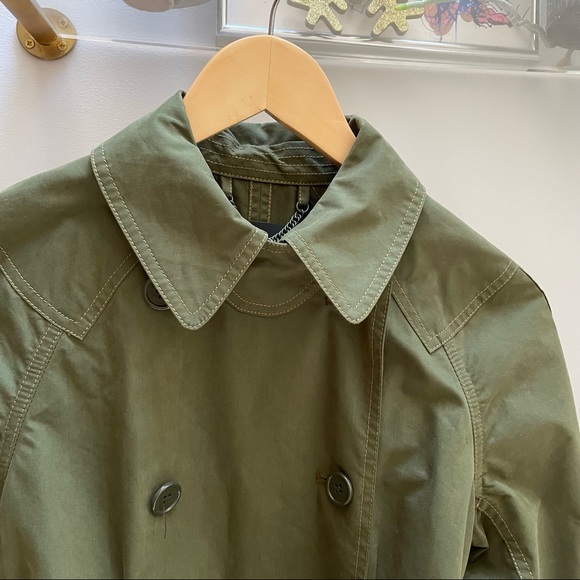 J.Crew Green/Olive Trench Coat - Picture 7 of 10